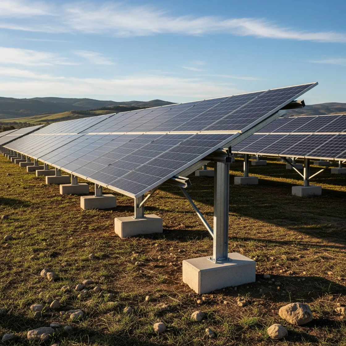 Ground-mounted solar structures